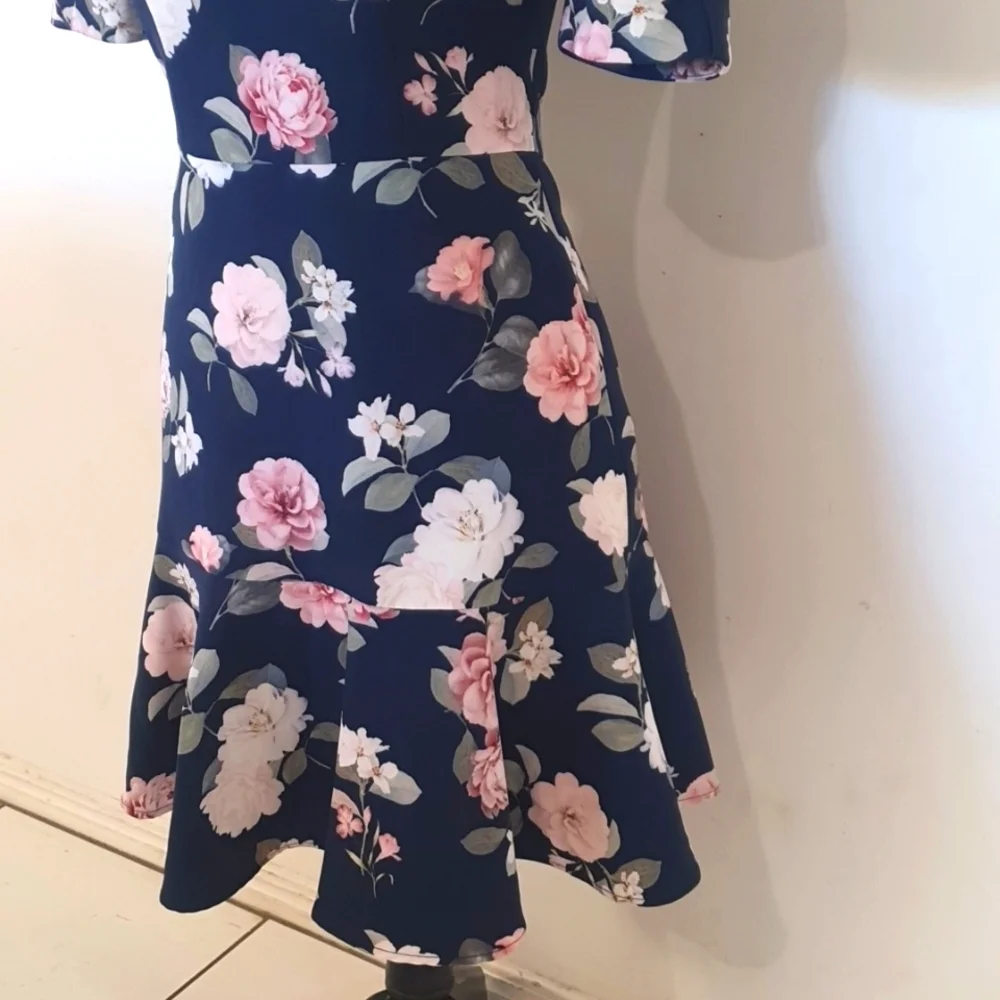 Forever New Size 8 Floral Pink and Blue Dress - Picture 3 of 7